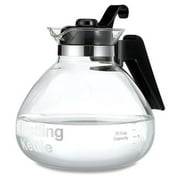 Glass 12 Cup Stove Top Whistling Tea Kettle by Medelco