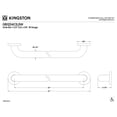 thumbnail image 2 of Kingston Brass GB1224CS Made To Match 24-Inch x 1-1/2-Inch O.D. Stainless Steel ADA Grab Bar in Brushed, 2 of 5