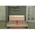 thumbnail image 5 of Wonline Full Size LED Bed Frame Upholstered with Color Changing Headboard, Black/White, 5 of 8