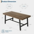 thumbnail image 2 of IDEALHOUSE Brown Dining Table, Rectangular, Rustic Industrial Style, Metal Frame, Sturdy, Farmhouse Kitchen, Modern, Seats 4-6, Versatile, Easy Assembly, For Dining Room, Kitchen, Living Space, 2 of 8