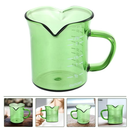 

NUOLUX 1Pack Transparent Measuring Cup for Coffee Bar and Home Use Double Spout