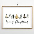 thumbnail image 1 of Póster estético de decoración navideña, carteles e impresiones de alce de bosque de invierno de Navidad, decoración nórdica para el hogar, arte de pared, pintura en lienzo, 1 of 4