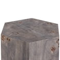 thumbnail image 5 of BIDK Home Hexagon Wooden Side Table - 18.75" - Charcoal Gray, 5 of 6