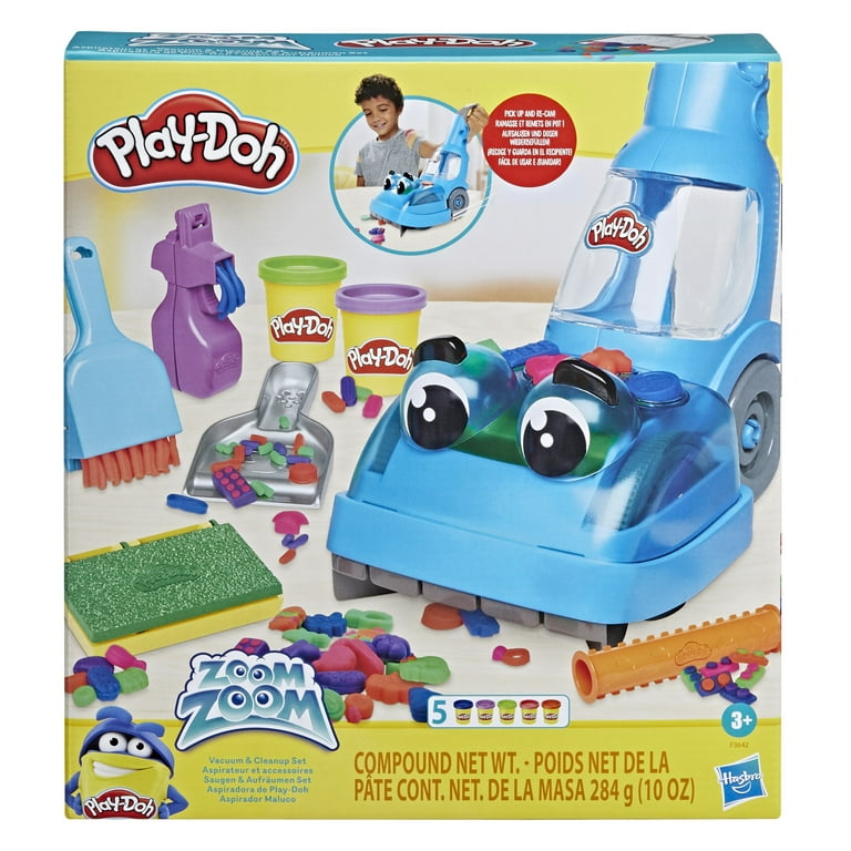 Play-Doh Zoom Zoom Vacuum Cleanup Set 5 Colors Arts & Crafts Activity  Playset