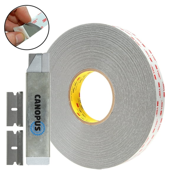 Canopus Double Sided RP45 Roll, 0.75inx5yd, Heavy Duty, VHB Outdoor Indoor Mounting, Waterproof Acrylic Adhesive Tape, Gray