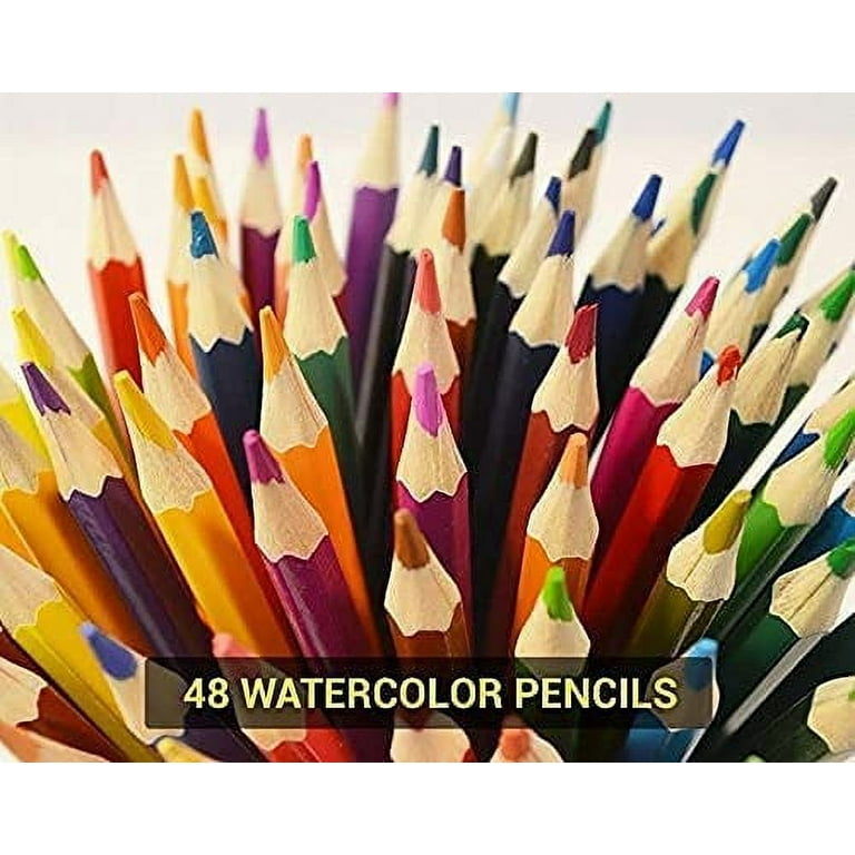 48 Pack Watercolor Pencils,Watercolor Pencil Art Set,Watercolor