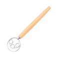 thumbnail image 1 of Precio sorpresa!Batidor de masa danés, batidor de masa/batidor de pan, masa madre, suministros para hornear pan para pasteles, pan, pizza, galletas, mano de madera, anillo de acero inoxidable, masa m, 1 of 5
