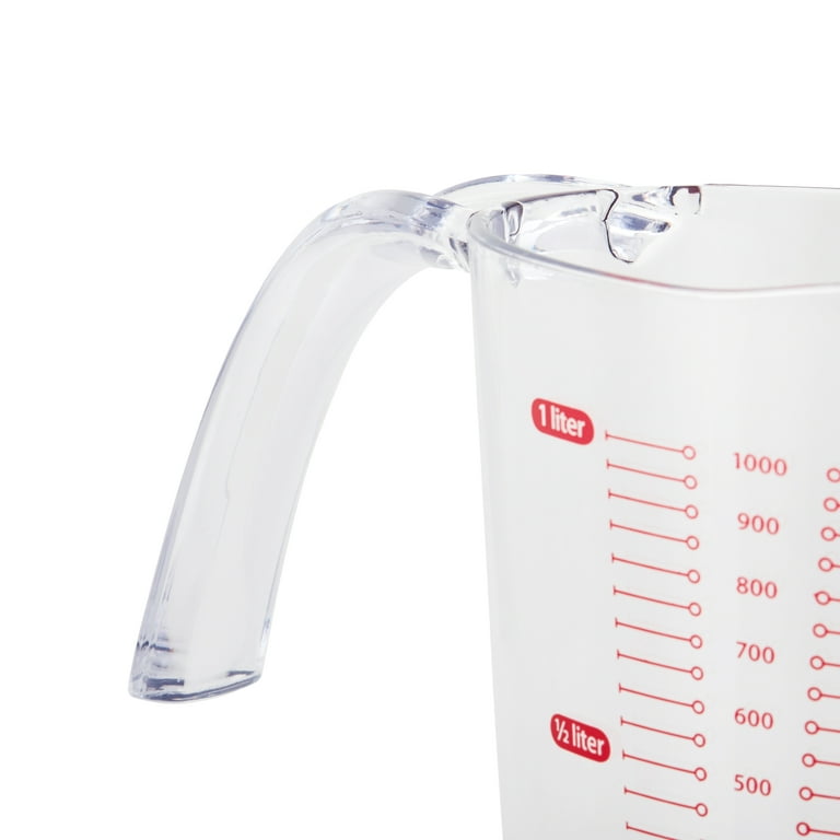 Mainstays 4 Cup Plastic Measuring Cup with Measurements Precise Pouring  Spout 