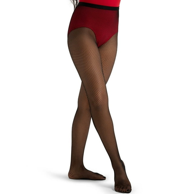 Capezio Combinaison Moulante Professionnelle en Résille à Strass - 3005W (Noir, M/T)