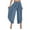 Blue, variant on Aoochasliy Clearance Womens Pants Petite Women's Fashion Casual Solid Lace Elastic Waist Workout Sports Wide Lag Pants