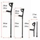 thumbnail image 4 of VISIONU - Muleta de antebrazo plegable y ligera, de aluminio, con altura ajustable y mango ergonómico con agarre cómodo 2ZG-02BM (negro), 4 of 5