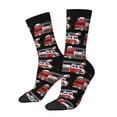 thumbnail image 1 of Fotbe Fire and Rescue Truck Calcetas Largas con Estampado para Hombre y Mujer – Calcetas de Compresión Transpirables y Elásticas, Viajar y Uso Diario Talla 5-11, 1 of 6