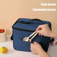 thumbnail image 4 of Large Capacity Insulated Lunch Bag with Thermal Preservation and Leakproof Liner Portable Cooler Tote for Office Travel Picnic and Outdoor Meals, 4 of 5