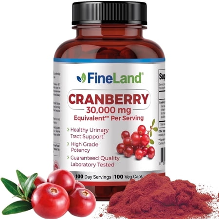 Fineland Vitamins Cranberry Extract Vegan Capsules, 100 Count