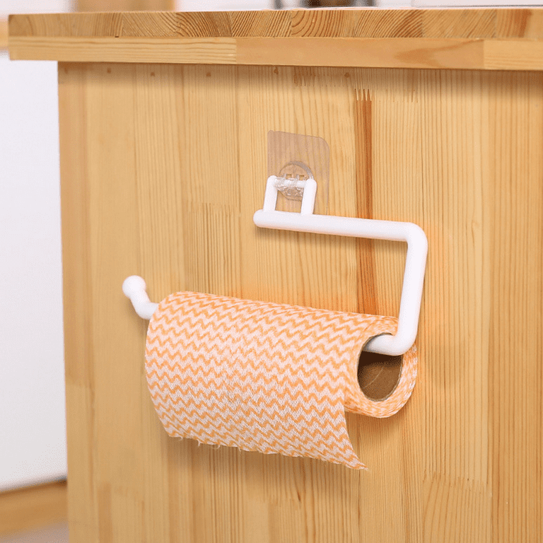  Paper towel holder Adhesive Toilet Paper Holder Lotus Wall  Mount Toilet Paper Roll Holder With Wood Hanger Vintage Paper Towel  Dispenser Kitchen gift (Color : Paper towel holder E) : Tools