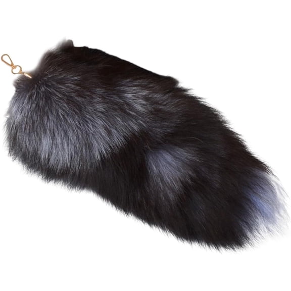 Therian Tail Keychain Faux Fur Fox Tail Keychain Furry Tail Tassels Pendant for Womens Cosplay Accessories Toys Keyrings