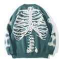 thumbnail image 5 of Suéter holgado de manga larga con cuello redondo y calavera de otoño para hombre y mujer, moda de otoño e invierno, suéter de gran tamaño, moderno, 5 of 5