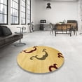 thumbnail image 3 of Ahgly Company Indoor Rectangle Abstract Cinnamon Brown Abstract Area Rugs, 8' x 12', 3 of 6
