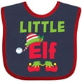 thumbnail image 3 of Inktastic Christmas Little Elf Boys or Girls Baby Bib, 3 of 4