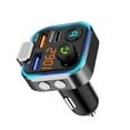 thumbnail image 1 of Adaptateur Audio Bluetooth 5.0 FM Transmetteur une Touche Basse Lecteur Mp3 Grand Microphone USB Lecture de Musique QC3.0 PD20W Chargeur Rapide, 1 of 4
