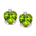 thumbnail image 3 of Tommaso Design� Heart Shape 6mm Genuine Peridot Love Earrings Studs, 3 of 9