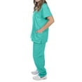 thumbnail image 1 of EZI Unisex V-Neck Scrubs Set: Classic Fit & Design, 1 of 4