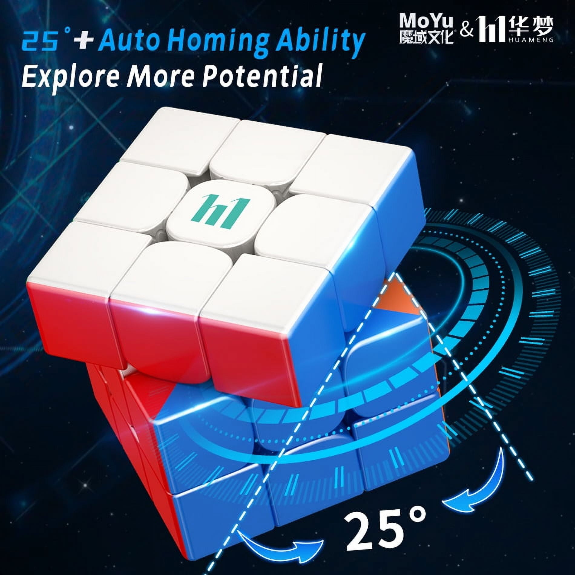Moyu Huameng YS3M 3x3 UV Coated Maglev Magic Cube Speed Puzzle Cube Children Toys
