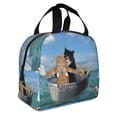 thumbnail image 2 of Disketp Two Brave Cats Are Floating On The Sea Iceberg for Insulated Lunch Bag for Women and Men, Perfect for Work, Hiking, Picnic, 2 of 8
