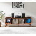 thumbnail image 5 of Crosley Furniture Asheville Low Record Player Stand With Vinyl Storage Walnut, 5 of 10