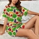 thumbnail image 4 of Balery Vegetable Conjunto de Pijama para Mujer con Estampado, Dos Piezas de Manga Corta y Shorts, Ropa de Dormir Suave con Cuello Redondo y Bolsillos-Medium, 4 of 6