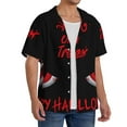 thumbnail image 2 of Logiee Happy Halloween2 Print Men's Button Down Shirts Short Sleeve, Summer Beach Shirts,Vacation Wedding Shirts,Men's Casual Button-Down Shirts with Pocket-X-Large, 2 of 5