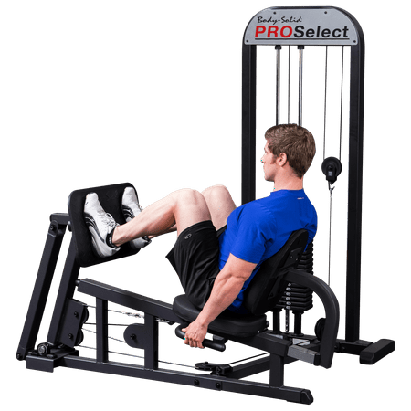 Body-Solid Pro-Select Leg Exercise Machines with Weight Stack, Black, 310lb, 414 lbs