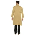 thumbnail image 4 of Atasi Indian Solid Kurta Pajama Set For MensÂ&nbsp;Mandarin Collar Casual Long-Wear Kurta, 4 of 7