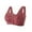 Wine, variant on Otvok Bras Front Snaps Bras for Women Plus Size Wirefree Sport Bralettes Push Up Full Coverage Bras Underwire Beauty Back Vest Bras
