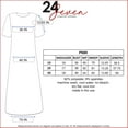thumbnail image 4 of 24/7 Women's Plus Size Comfort Apparel Elbow Length Sleeve Plus Size Maxi Dress, 4 of 4