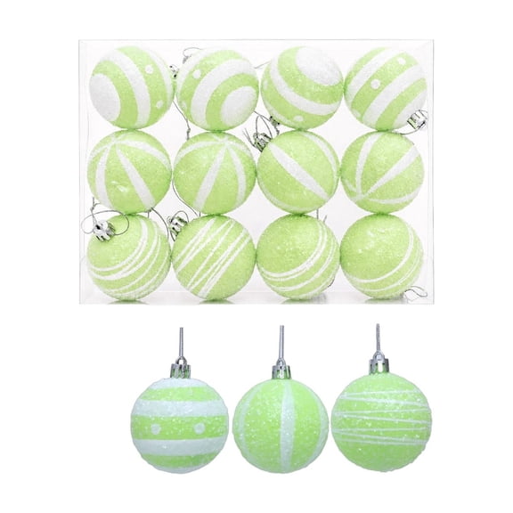 Christmas Balls - Christmas Tree Decoration Ornaments Shatterproof Hanging Balls for Birthday Halloween Holiday Wedding Decorations Set of 12pcs