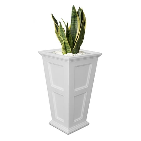 Fairfield Tall Planter White