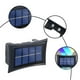 thumbnail image 4 of Solar exterior de pared - Pack de 2 apliques modernos impermeables IP65 con iluminación arriba/abajo • Encendido/apagado automático • Luz blanca/cálida/colorida, 4 of 6
