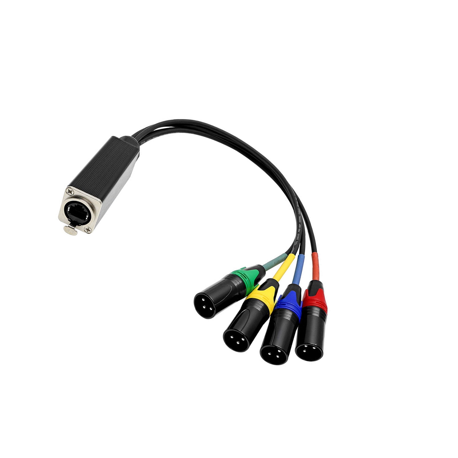 Guitar 4 Channel XLR RJ45 Sound Extender Cable Metal Case 328ft Transmission Balanced Signal for Studio Recording Stage Equipment