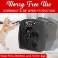 thumbnail image 4 of Brentwood 1,500-Watt-Max Portable Electric Space Heater and Fan, Black, H-F305BK, H-F305BK, 4 of 5