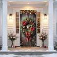 thumbnail image 4 of Ouuluon Festive Christmas Door Cover, 35x71 inch Holiday Curtain for Front Door Wall Party Decoration, 4 of 7
