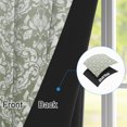 thumbnail image 4 of Ombre Damask Blackout Curtains,Thermal Insulated Grommet Window Drapes,Set of 2,42x63 Inch,Olive Green, 4 of 6