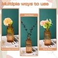 thumbnail image 3 of Bocaoying 12 Pack Vintage Glass Mini Bud Vase, Small Flower Vase in Bulk, Vertical Stripes Bottles Ribbed, Clear Vases for Flower, Centerpiece Decorative Vases for Home Wedding Bridal, 3 of 7