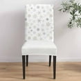 thumbnail image 5 of Chair Covers for Dining Room Set of 8,Winter Christmas Gold Snowflakes Stretch Seat Protector Removable Washable Chairs Slipcovers for Kitchen Banquet Wedding Hotel,Red, 5 of 6