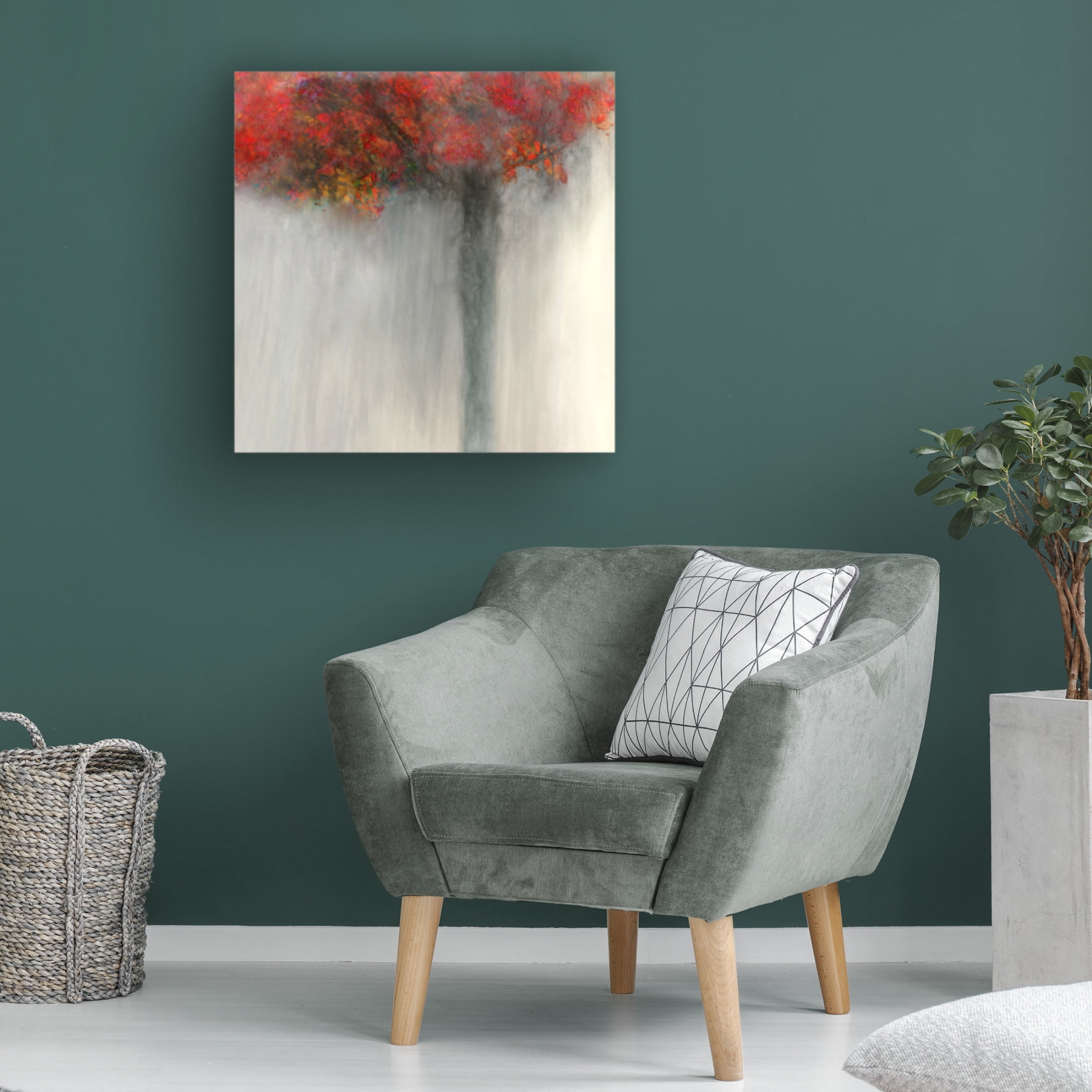 Canvas Wall Art - Delphine Devos 'Fiery Autumn' Wall Art for Living Room, Bedroom, or Office Décor by Trademark Fine Art - 14 x 14 Inches