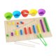 thumbnail image 1 of Juguete de clasificación de colores de madera con cuentas de arcoíris, rompecabezas a juego, entrenamiento de matemáticas para la primera infancia,, 1 of 9