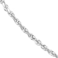 thumbnail image 4 of 14K White Gold Women's 30" 4.40mm Diamond Cut Rope Chain Necklace, 4 of 4