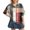 White, variant on Domzest Polo Shirts for Women Button Lapel Collared Short Sleeve Tops Color Block Business Casual Basic Tees White S