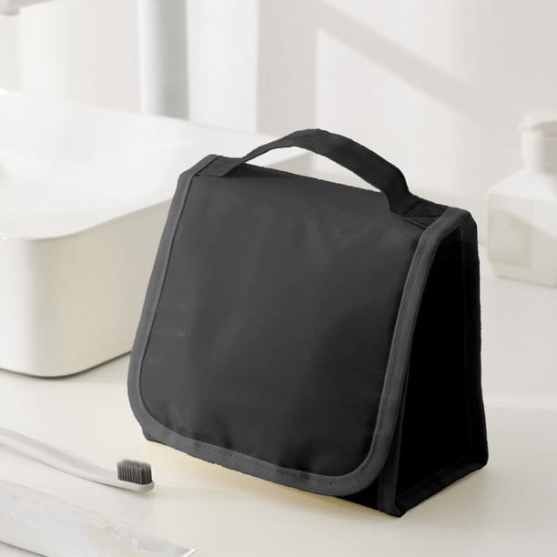 Bolsa de lavado portátil de separación en seco y húmedo | Estuche de maquillaje de viaje | Bolsa de almacenamiento impermeable de nailon | Diseño compacto con ganchos | 8x6.3x3.9pulgadas | Múltiples