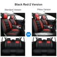 thumbnail image 2 of Ford EcoSport, Edge, Fiesta, Focus, Taurus, Black+Red, PU Leather, Premium, 5 Pieces, 2 of 14